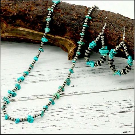 Southwest Style Navajo Pearl And Turquoise Necklace And Earrings Set Stretch Beaded Bracelets Diy, Hummingbird Earrings, Turquoise Accents, Cz Rings Engagement, Necklace And Earrings Set, Southwest Style, Necklace And Earring Set, Western Jewelry, Faux Pearl Necklace