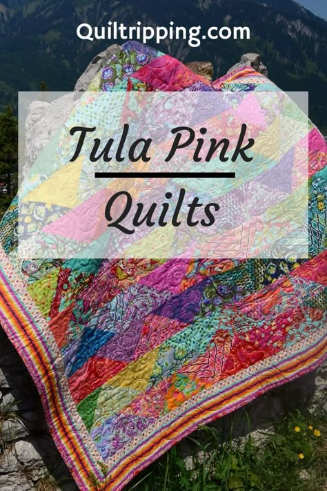 Tula Pink Scrap Quilt, Quilts Made With Tula Pink Fabric, Tula Pink Linework Quilt Ideas, Tula Pink Sunrise Quilt, Tula Pink Moon Garden Quilt, Tula Pink Tabby Road Quilts, Quilts With Tula Pink Fabric, Tula Pink 100 Modern Quilt Blocks, Tula Pink Quilt Ideas