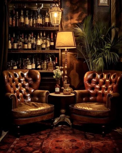 Speakeasy Decor Bar, Gentlemans Lounge, Zigarren Lounges, Bar Lounge Room, Speakeasy Decor, Whiskey Lounge, Bourbon Room, Whiskey Room, Home Bar Rooms