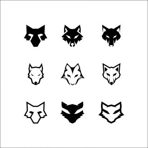 Wolf Icon Cute, Fox Head Logo, Wolf Logo Art, Wolf Logo Graphics, Wolf Head Illustration, Wolf Head Silhouette, Wolf Logo Design, Wolf Head Logo, Wolf Symbol