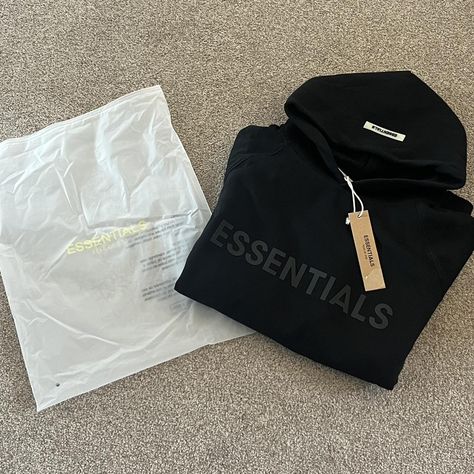 Black Essentials fear of god hoodie Brand new with... - Depop Essentials Fear Of God Hoodie, Essentials Tracksuit, Fear Of God Hoodie, Wishlist Board, Black Essentials, Essentials Fear Of God, Hoodie Brands, Fear Of God, Original Bags