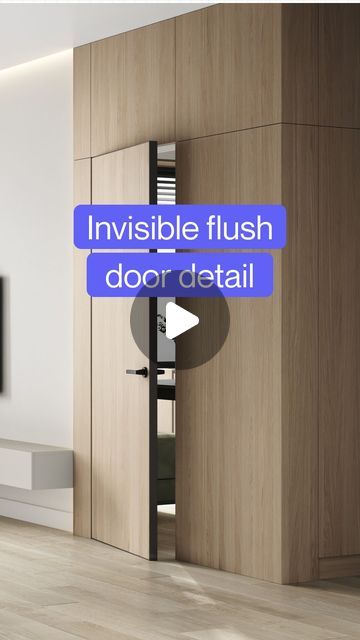 Designopolis on Instagram: "Save this for your next project📌  [flush doors, interior details, invisble doors]" No Door Frame Ideas, Flush Door Detail, Tall Doors Interior, Flushed Door, Invisible Doors Ideas, Interior Doors Styles, Interior Door Design, Flush Door Design, House Main Door