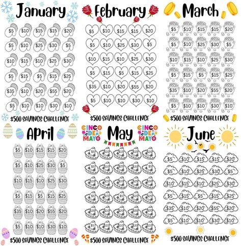 Monthly Savings Challenge Printable Tracker Files Budget Binder A6 Size Cash Budget Budget Binder - Etsy goodnoteplanner #plannergratuito #lovelyplanner #plrplanner. 500 A Month Savings Plan, Saving Challenge Envelopes, Low Budget Money Saving Challenge, Monthly Envelope Savings Challenge, Saving Money Challenge Monthly, Free Printable 100 Cash Envelope Challenge, Save Money Chart, 2024 Money Saving Challenge, Realistic Savings Challenge