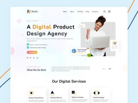 Digital Agency Landing Page Design by Hasnur Alam Ujjol 🥇 on Dribbble Digital Marketing Landing Page Design, Agency Website Design Inspiration, Hiring Design, Agency Landing Page Design, Digital Agency Website Design, Digital Marketing Websites, Digital Marketing Agency Website, Site Banner, Digital Marketing Website Design