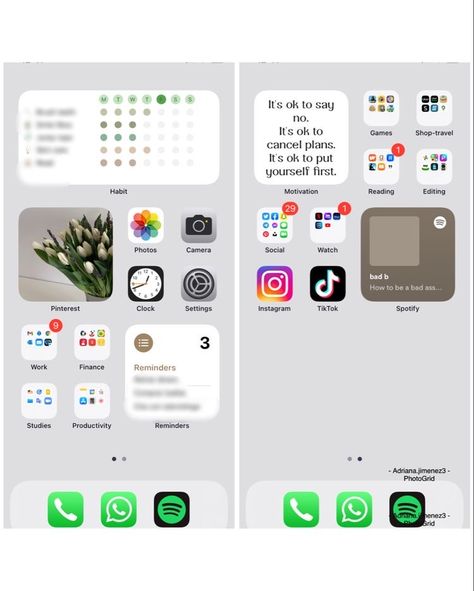 Widget Iphone Homescreen Ideas, Iphone Aesthetic Home Screen Ideas, Iphone Ios16 Ideas, Customize Iphone Home Screen Ideas, Apple Screen Ideas, Iphone Lockscreen Widgets Ideas, Ios Focus Ideas, Screen Phone Ideas, Phone App Aesthetic