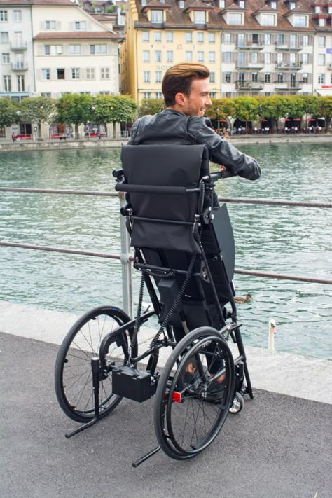 Wheelchair Accessible Vehicle, Wheelchairs Design, Adaptive Equipment, Assistive Devices, Wheelchair Accessories, Barrier Free, Powered Wheelchair, Sit To Stand, Disabled People