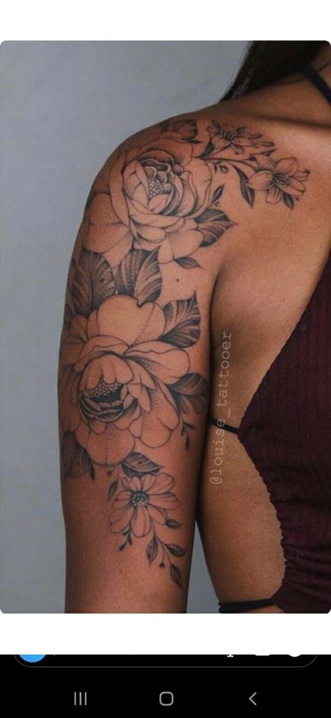 Half Sleeve Tattoo Flower Tattoos On Upper Arm, Shoulder And Upper Arm Tattoos For Women Unique, Shoulder Upper Arm Tattoo For Women, Shoulder Half Sleeve Tattoo For Women, Tattoo Upper Arm Women, Floral Half Sleeve Tattoo Upper Arm, Women Upper Arm Tattoo, Upper Arm Tattoo Women, Shoulder Sleeve Tattoos For Women