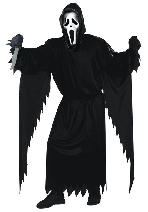 Adult Scream Costume Horror Film Costumes, Ghostface Costume, Scream Outfits, Scream Costume, Zombie Ideas, Zombie Ghost, Animated Halloween Props, Spooky Halloween Costumes, Dolls Halloween