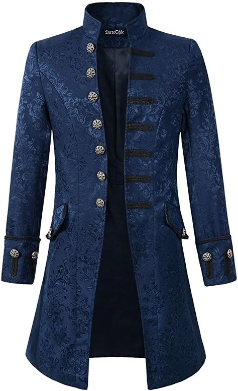 DarcChic Mens Velvet Goth Steampunk Victorian Frock Coat at Amazon Men’s Clothing store Gaun Abad Pertengahan, Victorian Coat, Goth Steampunk, Steampunk Victorian, Designer Suits For Men, Frock Coat, Fashion Suits For Men, Steampunk Clothing, Fantasy Clothing