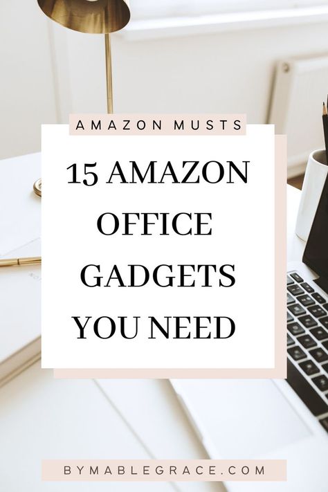 15 Amazon Office Gadgets You Need Must Have Desk Accessories Office Gadgets, Amazon Cubicle Must Haves, Women’s Work Office Decor, Cute Work Desk Setup, Work Office Ideas Business, Cubicle Necessities, Office Items Desk Accessories, Work Office Supplies List, Home Office Accessories Desk Supplies