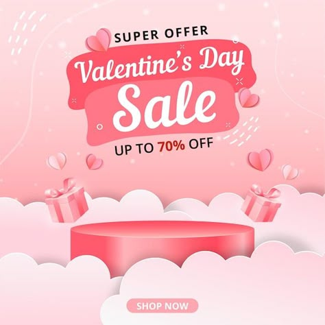 Valentines Social Media Design, Valentine Promotion Design, Valentines Day Poster Design Graphics, Valentine Promotion, Beauty Products Design, Valentine Display, Poster Valentine, Valentine Day Offers, Payday Sale