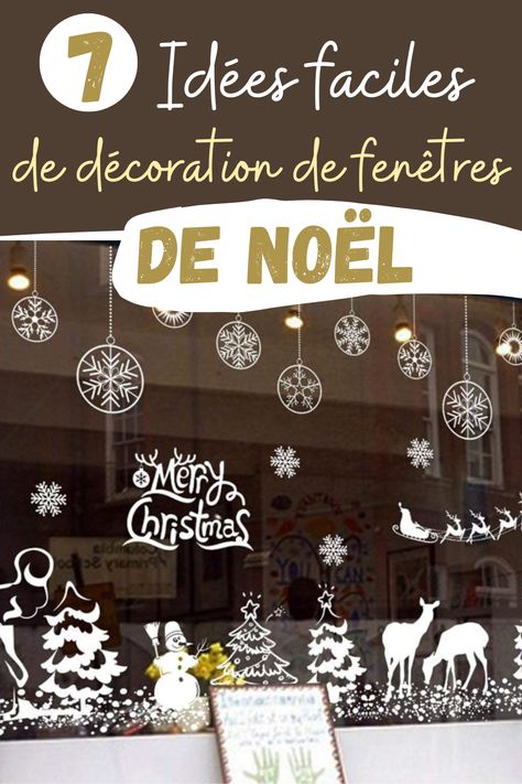 Les fenêtres constituent un élément à mettre en valeur dans la déco de cette fête. Retour sur des idées et des réalisations qui ont réussi à ajouter une note de festivité aux fenêtres. Xmas Window Decorations, Christmas Tree Window, Outdoor Decoration Ideas, Outdoor Christmas Decoration Ideas, Decoration Vitrine, Christmas Decoration Ideas, Outdoor Christmas Decorations, Christmas Craft, Outdoor Christmas