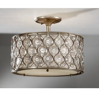 Kitchen entry light fixture! Crystal Place, Tiffany Lighting, Luminaire Vintage, Lounge Lighting, Crystal Ceiling Light, Semi Flush Lighting, Semi Flush Ceiling Lights, Hallway Lighting, Direct Lighting