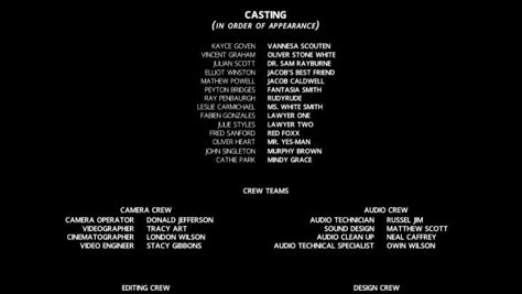 Need More Templates Like Film Credits? Check Out My Collection!    The Description   	This is a versatile template that gives you a variety of ways to create your film credits. These are slot base... Film End Credits Design, Credits Design Film, Movie Credits Design, End Credits Aesthetic, End Credits Design, Film Credits Design, Film Layout, Credits Design, Movie Ending