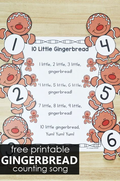 Gingerbread Activities Preschool, Gingerbread Preschool, Gingerbread Man Preschool, December Lesson Plans, Preschool Gingerbread, Christmas Lesson Plan, December Preschool, Gingerbread Unit, December Lessons