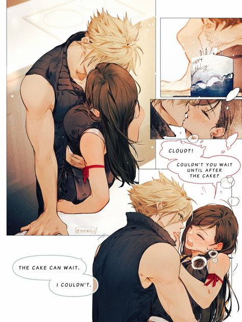 Tifa Ff7 Remake, Final Fantasy Vii Cloud, Copic Drawings, Cloud And Tifa, Final Fantasy Xii, Anime Cupples, Final Fantasy Art, What Is Happening, Romantic Manga