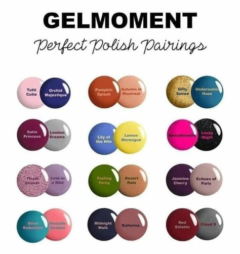 Nail Polish Pairings Color Combos, Pedi And Mani Ideas Color Combos, Finger And Toenail Color Combinations, Gelmoment Colors Nail Polish, Fingernail And Toenail Combinations, Cute Nail Color Combinations, Nail Combinations Color Combos, Gel Moment Nails, Mani Pedi Combos Summer 2020