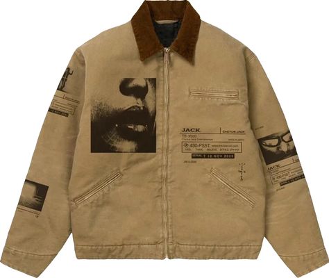 Cactus Jack By Travis Scott ,  Apparel ,  Outerwear  GOAT Verified Cactus Jack, Work Jacket, Work Jackets, 가을 패션, Jacket Design, Travis Scott, Art Clothes, Dream Clothes, Looks Vintage