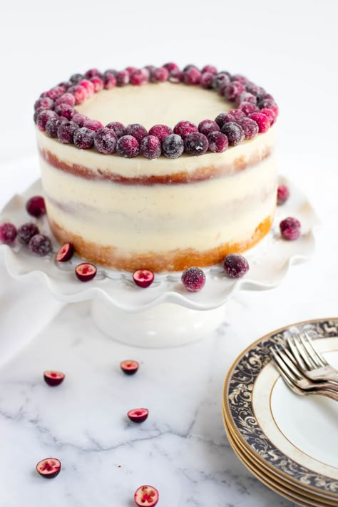 Orange Butter Cake with Cranberry Curd - Bakes by Brown Sugar Cake With Cranberries, Orange Butter Cake, Cranberry Curd, Cranberry Orange Cake, Orange Butter, Xmas Cakes, Cranberry Cake, Cake Buttercream, Recipe Cake