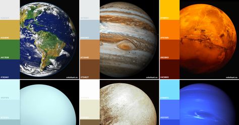 Venus Planet Color Palette, Pluto Color Palette, Solar System Color Palette, Jupiter Color Palette, Solar Color Palette, Mercury Color Palette, Saturn Color Palette, Mars Color Palette, Venus Color Palette