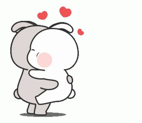 Calin Gif, Gifs Cute, Hug Stickers, Hug Gif, Animiertes Gif, Chibi Cat, Cute Bear Drawings, Cute Panda Wallpaper, Cute Cartoon Images