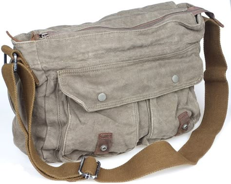 New Virginstone Mens Canvas Leather Vintage Military Messenger Bags Where To Buy Messenger Bags, Military Messenger Bag, Messanger Bag, Postman Bag, Vintage Messenger Bag, Side Bag, Back Bag, Canvas Messenger Bag, Side Bags