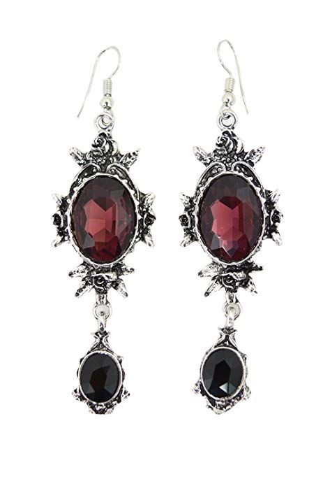 Restyle Wild Roses Gothic Romance Evening Statement Earrings Roses Gothic, Earrings Goth, Jewelry Goth, Gothic Jewellery, Evening Earrings, Sideways Initial Necklace, Earrings Gothic, Goth Earrings, Jewelry Gothic