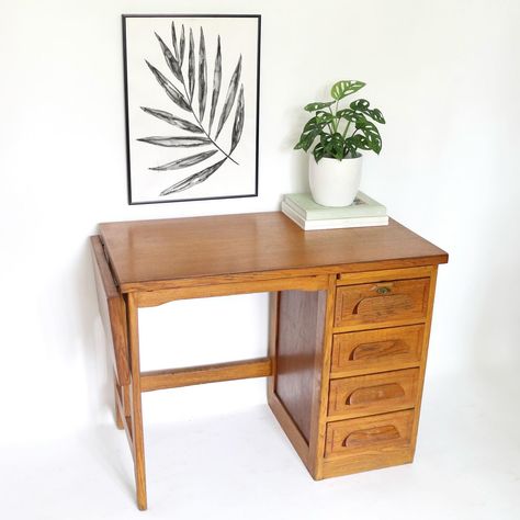 // NOW SOLD // Beautiful vintage French oak desk in lovely original condition available online now 🖤 // #vintagedesk #frenchdesk #vintageoakdesk #woodendesk #officedecor #workfromhome #vintagehome #owlandtheelephant Vintage Oak Desk, French Desk, Oak Desk, Wooden Desk, Vintage Desk, French Oak, Vintage French, French Vintage, Working From Home