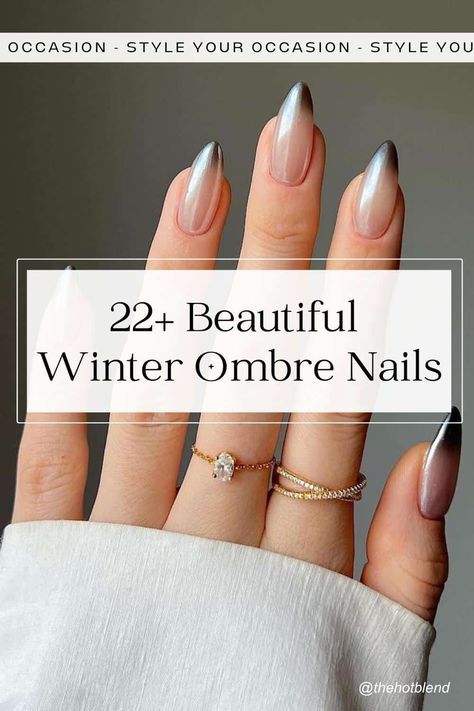 22+ Beautiful Winter Ombre Nails We're Obsessing Over for 2023! French Nails 2023 Trends, Short Christmas Nails Acrylic, Winter Ombre Nails, Winter French Nails, French Nails 2023, Nails Short Christmas, Ombre Chrome, Nail Art Designs Christmas, Ombre French Nails