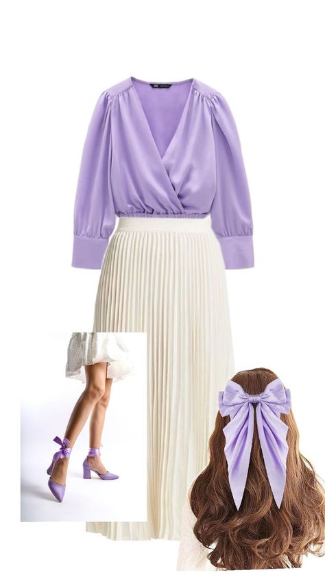 #lavender #outfitcheck #skirt #bow Skirt Bow, Designer Dresses, Fall Outfits, Lavender, Skirt, Design, Autumn Outfits