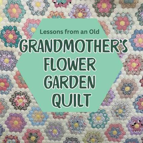 This gorgeous quilt design is called Grandmother’s Flower Garden. Usually when we see these patterns, we immediately think of the 1930s and 1940s, but it’s history dates back earlier than that, but became very popular in the 1930s. In fact, it was so popular during this time period that in 1933, Sea Grandmother Flower Garden Quilt Pattern, Vintage Quilt Patterns 1930 Farmhouse, Grandmas Flower Garden Quilts, Vintage Quilt Patterns 1930, Vintage Quilts 1930s, Vintage Quilt Patterns, Grandmothers Flower Garden Quilt, Vintage Quilts Patterns, Grandmothers Flower Garden