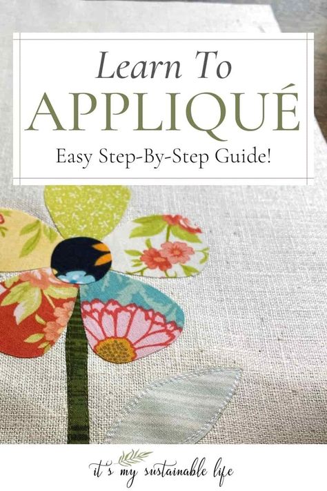 Applique Quilts Ideas, Applique For Beginners, Applique By Hand, Easy Applique, Easy Diy Home Projects, Quilting Videos, Quilting Room, Applique Quilting, Textile Designs