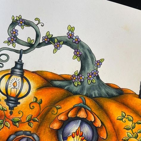 Gundi 🖍✏️💖🇩🇪🌸 on Instagram: "My very first coloring from ✨🎃✨Magical Worlds✨🎃✨@johannabasford . I chose the motive to match the season Halloween🎃  {Werbung} #unbezahltewerbung  I received the book on Tuesday. Two hours a day I was coloring it was finished pretty quickly,   #johannabasfordmagicalworlds #magicalworlds #coloring #johannabasford #magicalworldsjohannabasford #johannabasfordcoloringbook #gundiwr_johannabasford #gundiwr #friendswhocolour #swiatkolorowanek #loveart #pumpkincolor #pumpkins #malenmachtglücklich #malenmachtspass #coloringmasterpiece #kolorowankidladorosłych #coloriageadulte" Johanna Basford Magical Worlds, Magical Worlds Johanna Basford, Joanna Basford Coloring, Joanna Basford, Johanna Basford Coloring Book, Coloring Tips, Coloring Ideas, Small Victories, Basford Coloring