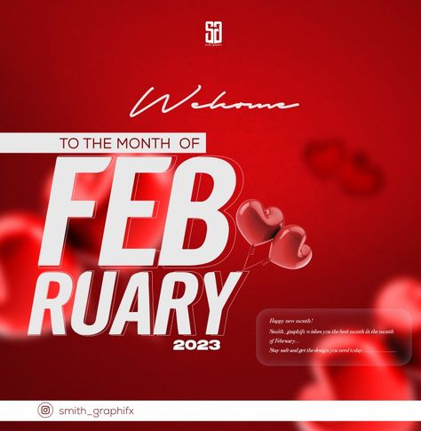 Happy new month flyer design Happy New Month February Design, Happy New Month Flyer Design Background, Happy New Month February Flyer Design, Happy New Month Background, February Flyer Design, Happy New Month February, New Month Motivation, New Month Design Flyer, Happy New Month December