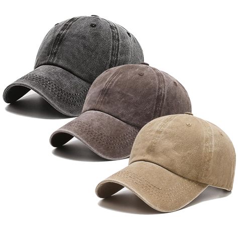 PRICES MAY VARY. Products include:3 pack baseball caps (1 x Black, 1 x Brown,1 x Khaki). Three different colors of baseball hat to match your individuality. Meet your different needs and bring you a good mood every day. Economical dad hats bundle, low-profile, unconstructed, twill weaving technology, simple designs and solid colors which allows you to iron on your individual patches. Make it your unique personalized baseball cap that will make you the center of attention in the crowd. Plain wash Business Casual Hats Women, Baseball Hats For Women, Black Dad Hat, Survival Pack, Vintage Baseball Cap, Profile Classic, Distressed Baseball Cap, Vintage Baseball Caps, Hat Styles