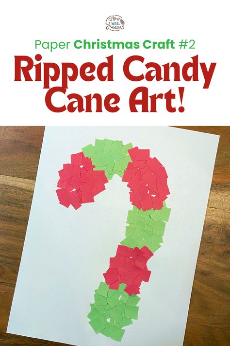 Fun Simple Christmas Crafts For Kids, 31 Easy And Fun Christmas Craft Ideas For Kids, Construction Paper Crafts For Christmas, Christmas Art Crafts Preschool, Preschool Easy Christmas Crafts, Easy Craft Preschool, Easy Fun Christmas Crafts For Kids, Candy Cane Ideas For Kids, Christmas Easy Activities For Kids