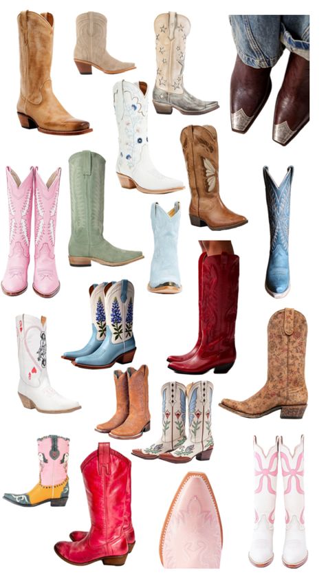 Boots colorful boots western cowgirl Outfits With Cowgirl Boots, Cowgirl Boots Aesthetic, Boots Aesthetic, Cowgirl Boots Outfit, Cowgirl Boot, Preppy Outfits, Cowgirl Boots, Cowboy Boots, Boots