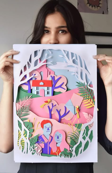 15 Artists Under 30: Khyati Trehan – PRINT Magazine Paper Cut Out Illustration, Doodle Kawaii, 3d Book, Cut Paper Illustration, Cut Out Art, Paper Cutout Art, 3d Paper Art, Paper Illustration, Crafty Kids