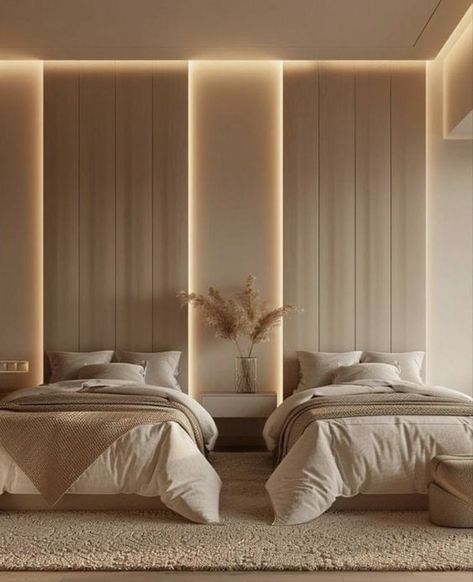 Bedroom Design Styles, Kids Room Interior Design, Loft Bedroom, Hotel Room Design, Twin Bedroom, Kids Interior Room, Bedroom Decor Design, Bedroom Bed Design, Bedroom Layouts