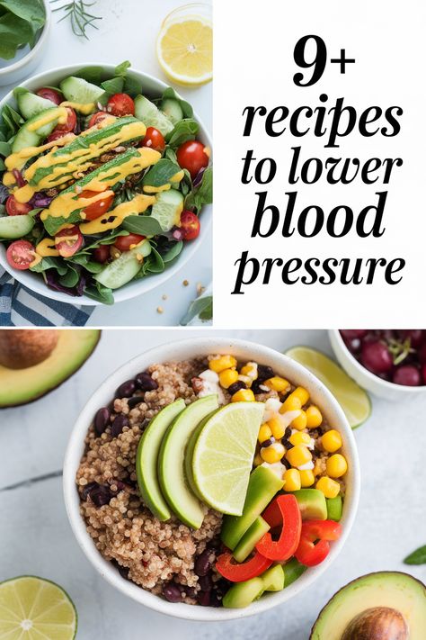 Whip up tasty feel-good recipes that help lower high blood pressure and boost your overall health. Enjoy colorful veggies whole grains tasty herbs and lean proteins while treating your taste buds. These meals are simple fun and good for your heart. Cook delicious dishes and feel great every day! High Blood Pressure Recipes Dinner, High Protein Lean Meals, High Blood Pressure Dinner Recipes, Meal Plan For High Blood Pressure, Low Blood Pressure Meals, Meals To Lower Blood Pressure, Recipe For High Blood Pressure, Meals For High Blood Pressure, High Blood Pressure Diet Recipes