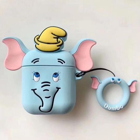 Dumbo Blue Premium AirPods Case Shock Proof Cover Airpods Cover, Blue Elephant, Blue Elephants, Airpods Case, Teen Boy, Cute Rings, Silicon Case, Soft Silicone, Gifts For Girls