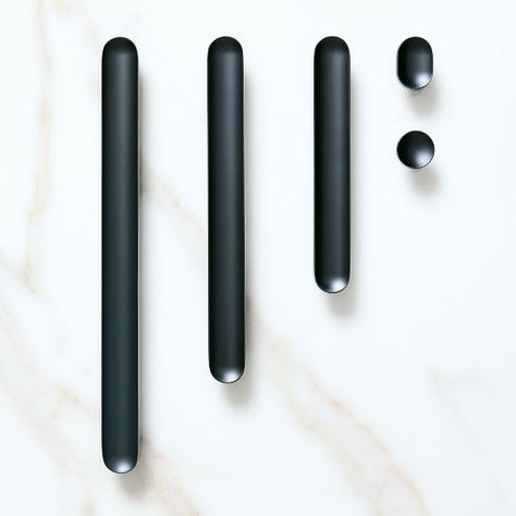 Sale, Clearance and Outlet: Furniture, Home Decor and More | West Elm Matte Black Drawer Pulls Kitchen, West Elm Bathroom, Kitchen Hardware Knobs, Black Bathroom Hardware, Black West, Modern Cabinet Hardware, Black Cabinet Hardware, Black Drawer Pulls, Boy Bath