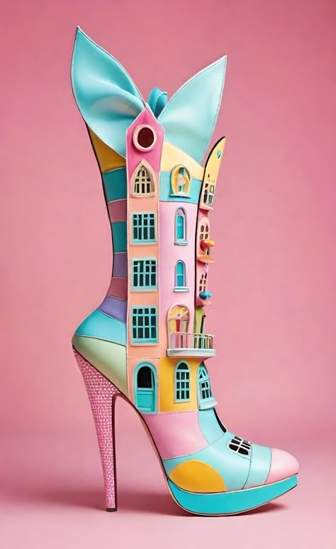 Goofy Shoes, Crazy Boots, Silly Shoes, Crazy High Heels, Shoe Art Designs, Whimsical Shoes, Muses Shoes, Quirky Shoes, Crazy Heels