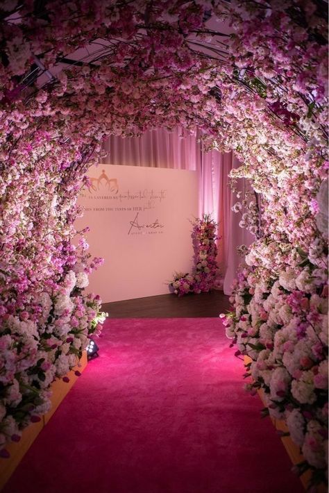 Quinceañera Entrance, Quinceanera Entrance Ideas, Quince Entrance Ideas, Venue Quinceanera, Quinceanera Entrance, Party Entrance Decoration, Quinceanera Venue, Debut Party, Quince Decor