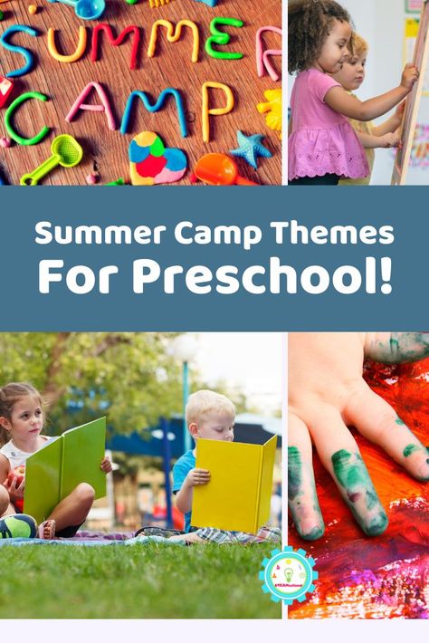 Summer camp isn't just for elementary kids. These summer cmap themes for preschoolers let little ones have summer fun, too! Preschool Summer Camp Ideas, Theme Weeks For Summer Camp, Summer Camp Ideas For Preschoolers, Preschool Summer Camp Themes, Summer Camp Themes Weeks, Summer Camp Activities For Preschoolers, Kids Summer Camp Themes, Summer Camp Weekly Themes, Summer Camp Ideas For Kids