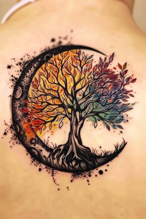 Family Tree Tattoo, Tree Tattoo Designs, 4 Tattoo, Tree Of Life Tattoo, Spiritual Tattoos, Tattoo Feminina, Up Tattoos, Tattoo Life, Sister Tattoos