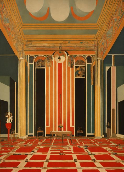 Roaring 20s Architecture, Theater Lobby Design, Art Deco Set Design, Art Deco Ballroom, Theater Design Architecture, 1920s Hotel, Art Deco Theatre, Hospital Interiors, Art Deco Theater