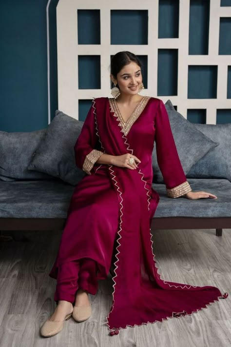 Stay comfortbale and stylish using kurta pant sets for women that offer the ethnic and traditional style of indian wear with the comfort of western clothes #womensfashion #fashion #suitset #kurtasets #stylishwear #ethnic #traditionalsuit Satin Kurta Set For Women, Formal Kurta Suits For Women, Satin Silk Indian Dress, Traditional Kurti Sets For Women, Kurta Salwar Designs Women, Satin Salwar Suit Design, Plain Satin Kurti Designs Latest, Satin Pakistani Dress, Satin Kurta Design