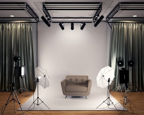 Home Filming Studio, Film Studio Design, Studio Videography, Small Photo Studio, Photo Studio Interior, Filming Studio, Content Room, Bohemian Studio, Studio Room Design