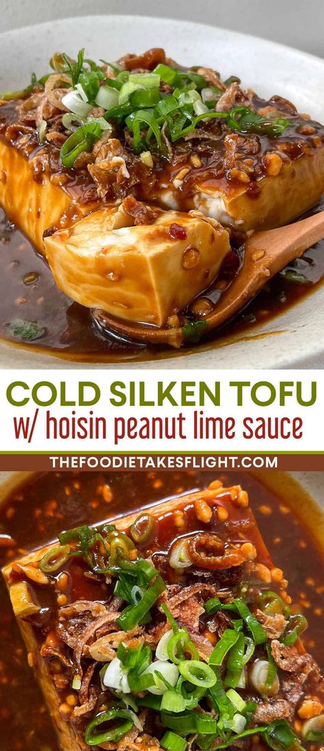 Chinese Cold Dishes, Cold Silken Tofu, Silken Tofu Recipes Asian, Silken Tofu Soup Recipes, Tofu Silken Recipes, Savory Silken Tofu Recipes, Medium Tofu Recipes, Silken Tofu Recipes Dinner, Cold Tofu Recipes